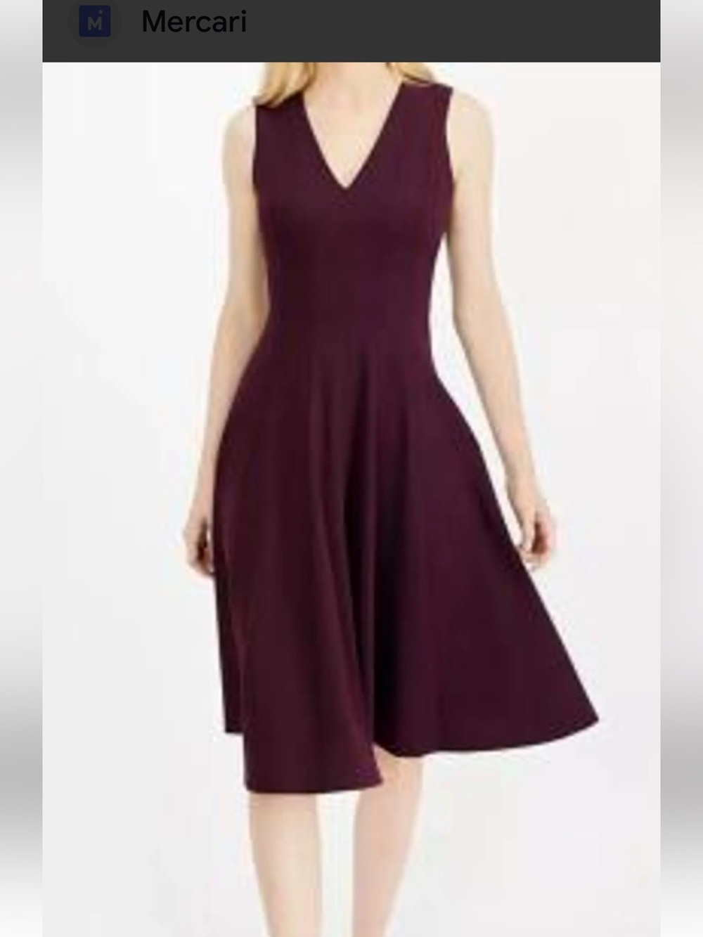 Banana Republic V-Neck Midi Dress - Plum